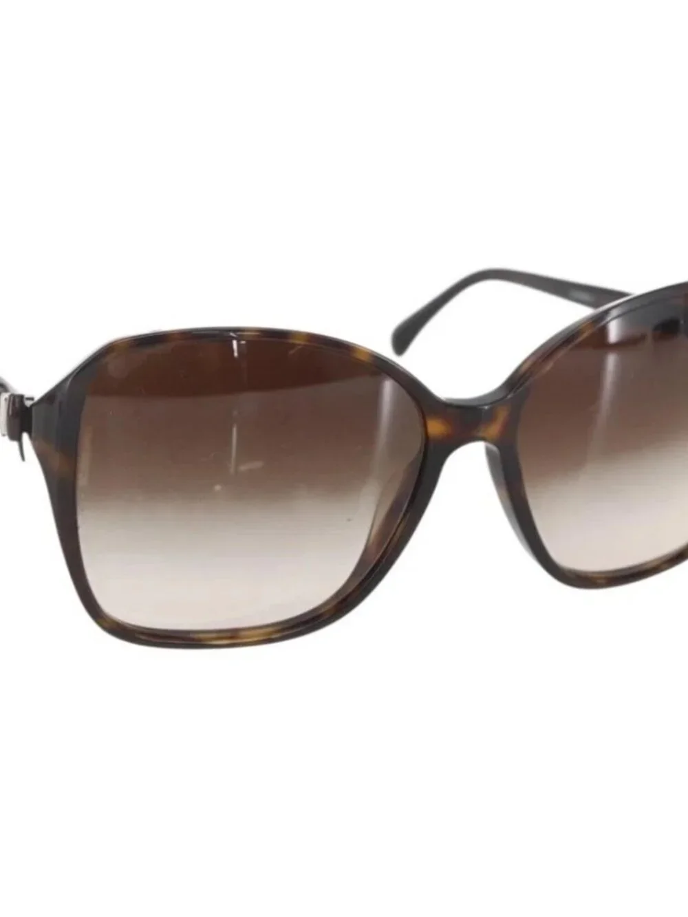 CHANEL Sunglasses plastic Brown CC Auth 159073